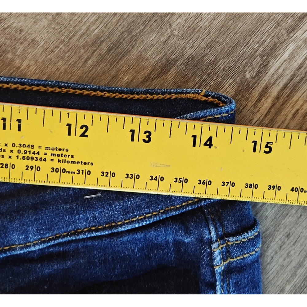 Judy Blue Wide Leg Jeans Womens 9/29 Dark Wash Raw Hem High Rise JB82517DK - Picture 8 of 12